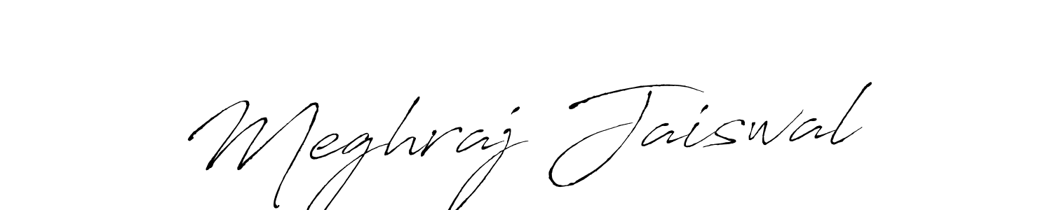 Meghraj Jaiswal stylish signature style. Best Handwritten Sign (Antro_Vectra) for my name. Handwritten Signature Collection Ideas for my name Meghraj Jaiswal. Meghraj Jaiswal signature style 6 images and pictures png