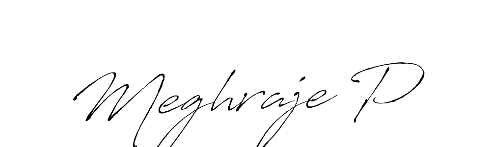 Meghraje P stylish signature style. Best Handwritten Sign (Antro_Vectra) for my name. Handwritten Signature Collection Ideas for my name Meghraje P. Meghraje P signature style 6 images and pictures png