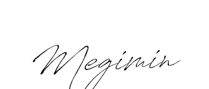 Design your own signature with our free online signature maker. With this signature software, you can create a handwritten (Antro_Vectra) signature for name Megimin. Megimin signature style 6 images and pictures png