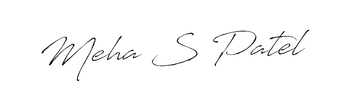 Make a beautiful signature design for name Meha S Patel. With this signature (Antro_Vectra) style, you can create a handwritten signature for free. Meha S Patel signature style 6 images and pictures png