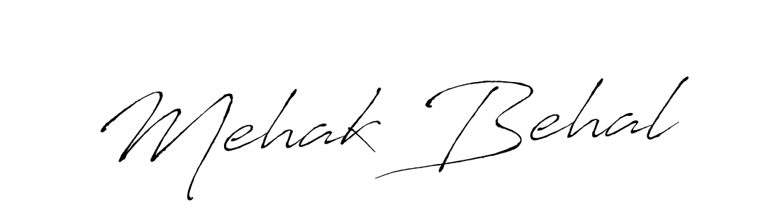 Mehak Behal stylish signature style. Best Handwritten Sign (Antro_Vectra) for my name. Handwritten Signature Collection Ideas for my name Mehak Behal. Mehak Behal signature style 6 images and pictures png
