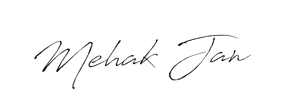 How to make Mehak Jan name signature. Use Antro_Vectra style for creating short signs online. This is the latest handwritten sign. Mehak Jan signature style 6 images and pictures png