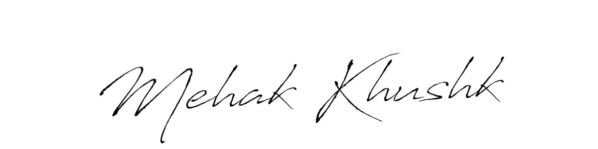 You should practise on your own different ways (Antro_Vectra) to write your name (Mehak Khushk) in signature. don't let someone else do it for you. Mehak Khushk signature style 6 images and pictures png