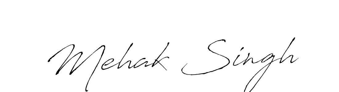 Make a beautiful signature design for name Mehak Singh. With this signature (Antro_Vectra) style, you can create a handwritten signature for free. Mehak Singh signature style 6 images and pictures png