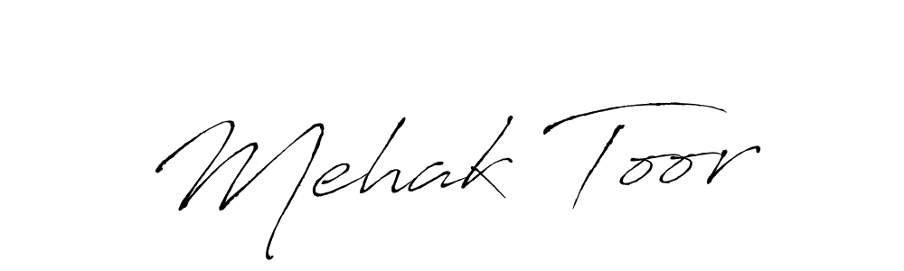 Design your own signature with our free online signature maker. With this signature software, you can create a handwritten (Antro_Vectra) signature for name Mehak Toor. Mehak Toor signature style 6 images and pictures png