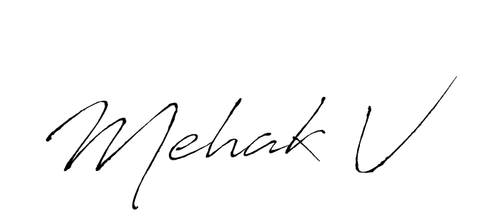 Antro_Vectra is a professional signature style that is perfect for those who want to add a touch of class to their signature. It is also a great choice for those who want to make their signature more unique. Get Mehak V name to fancy signature for free. Mehak V signature style 6 images and pictures png