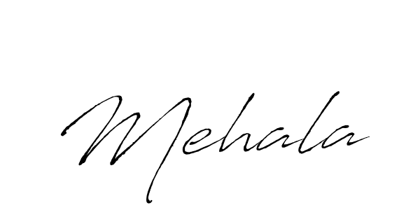 Use a signature maker to create a handwritten signature online. With this signature software, you can design (Antro_Vectra) your own signature for name Mehala. Mehala signature style 6 images and pictures png