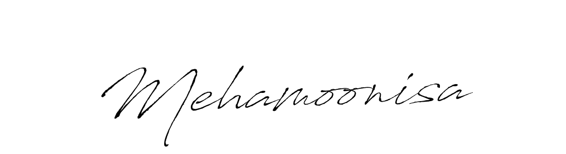 Create a beautiful signature design for name Mehamoonisa. With this signature (Antro_Vectra) fonts, you can make a handwritten signature for free. Mehamoonisa signature style 6 images and pictures png
