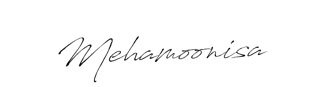 How to make Mehamoonisa signature? Antro_Vectra is a professional autograph style. Create handwritten signature for Mehamoonisa name. Mehamoonisa signature style 6 images and pictures png