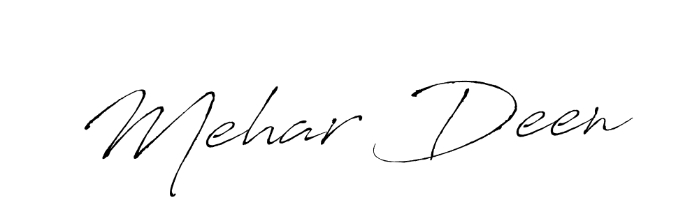 Design your own signature with our free online signature maker. With this signature software, you can create a handwritten (Antro_Vectra) signature for name Mehar Deen. Mehar Deen signature style 6 images and pictures png