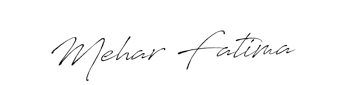 Mehar Fatima stylish signature style. Best Handwritten Sign (Antro_Vectra) for my name. Handwritten Signature Collection Ideas for my name Mehar Fatima. Mehar Fatima signature style 6 images and pictures png