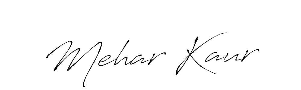 Mehar Kaur stylish signature style. Best Handwritten Sign (Antro_Vectra) for my name. Handwritten Signature Collection Ideas for my name Mehar Kaur. Mehar Kaur signature style 6 images and pictures png