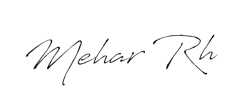 Create a beautiful signature design for name Mehar Rh. With this signature (Antro_Vectra) fonts, you can make a handwritten signature for free. Mehar Rh signature style 6 images and pictures png