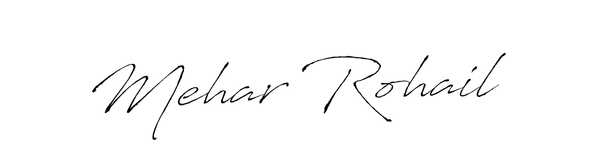 Make a beautiful signature design for name Mehar Rohail. With this signature (Antro_Vectra) style, you can create a handwritten signature for free. Mehar Rohail signature style 6 images and pictures png