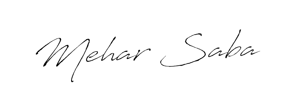Also You can easily find your signature by using the search form. We will create Mehar Saba name handwritten signature images for you free of cost using Antro_Vectra sign style. Mehar Saba signature style 6 images and pictures png
