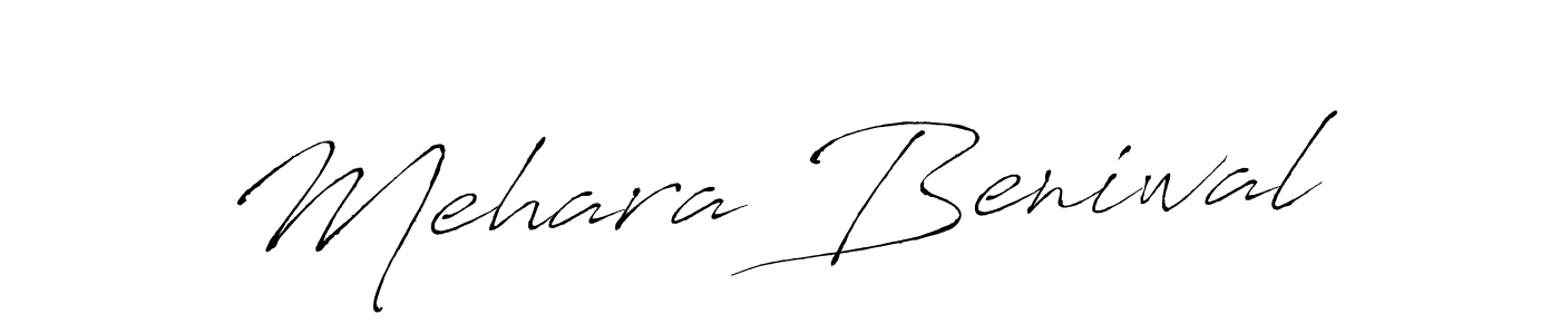 Make a beautiful signature design for name Mehara Beniwal. With this signature (Antro_Vectra) style, you can create a handwritten signature for free. Mehara Beniwal signature style 6 images and pictures png