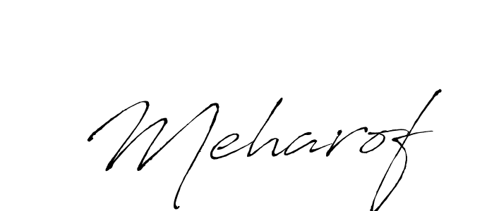 Make a beautiful signature design for name Meharof. With this signature (Antro_Vectra) style, you can create a handwritten signature for free. Meharof signature style 6 images and pictures png