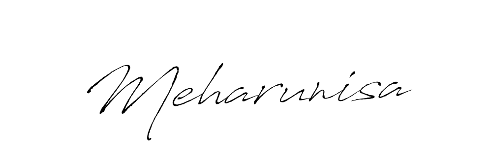 The best way (Antro_Vectra) to make a short signature is to pick only two or three words in your name. The name Meharunisa include a total of six letters. For converting this name. Meharunisa signature style 6 images and pictures png