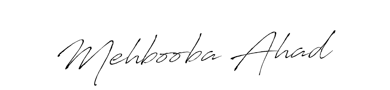 The best way (Antro_Vectra) to make a short signature is to pick only two or three words in your name. The name Mehbooba Ahad include a total of six letters. For converting this name. Mehbooba Ahad signature style 6 images and pictures png