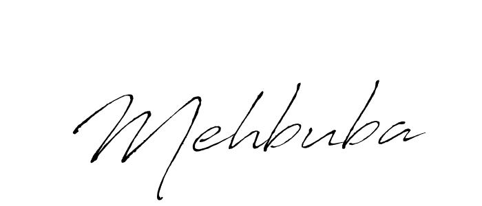 Use a signature maker to create a handwritten signature online. With this signature software, you can design (Antro_Vectra) your own signature for name Mehbuba. Mehbuba signature style 6 images and pictures png