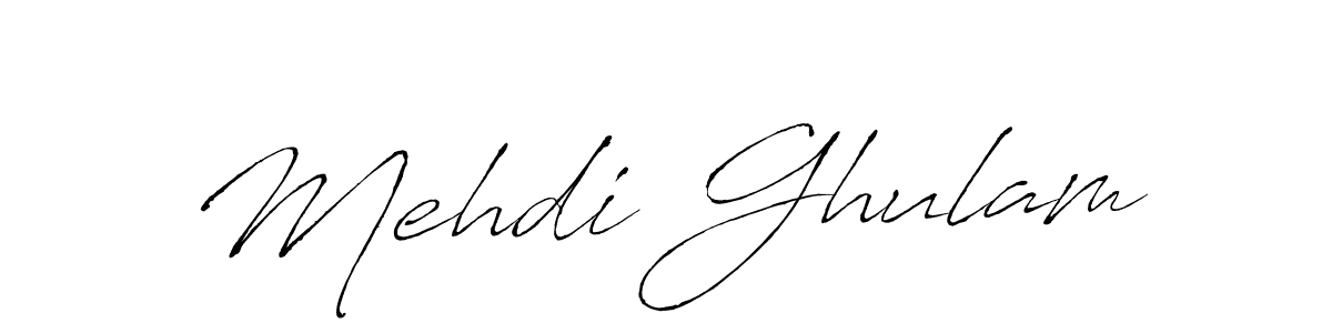 Create a beautiful signature design for name Mehdi Ghulam. With this signature (Antro_Vectra) fonts, you can make a handwritten signature for free. Mehdi Ghulam signature style 6 images and pictures png