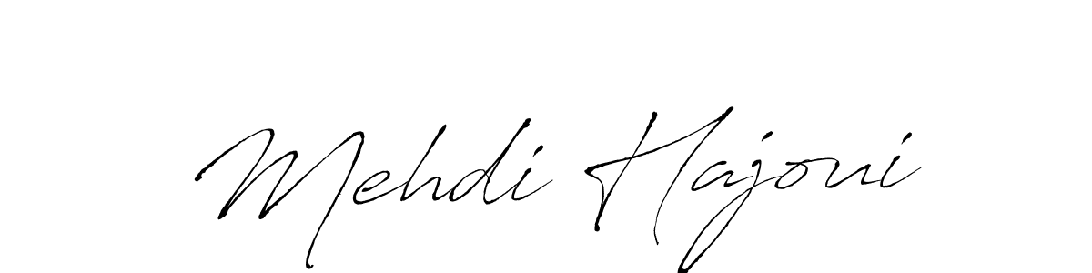 Create a beautiful signature design for name Mehdi Hajoui. With this signature (Antro_Vectra) fonts, you can make a handwritten signature for free. Mehdi Hajoui signature style 6 images and pictures png