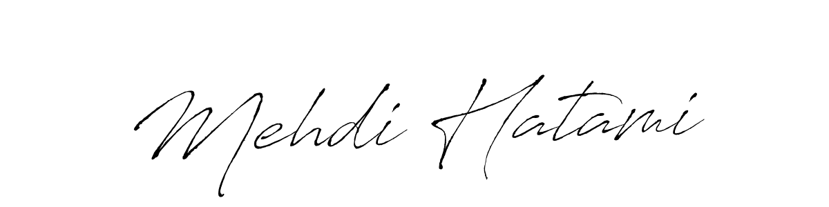 Create a beautiful signature design for name Mehdi Hatami. With this signature (Antro_Vectra) fonts, you can make a handwritten signature for free. Mehdi Hatami signature style 6 images and pictures png