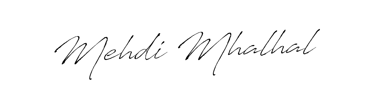 It looks lik you need a new signature style for name Mehdi Mhalhal. Design unique handwritten (Antro_Vectra) signature with our free signature maker in just a few clicks. Mehdi Mhalhal signature style 6 images and pictures png