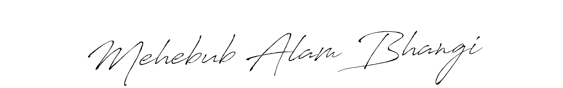 Mehebub Alam Bhangi stylish signature style. Best Handwritten Sign (Antro_Vectra) for my name. Handwritten Signature Collection Ideas for my name Mehebub Alam Bhangi. Mehebub Alam Bhangi signature style 6 images and pictures png