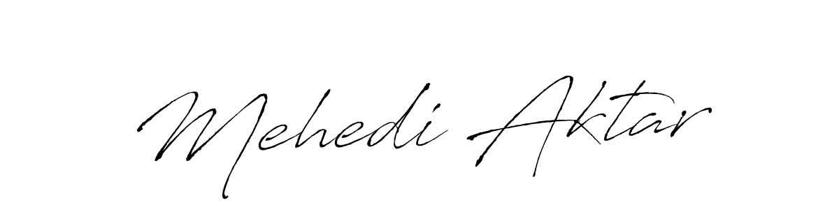 Also we have Mehedi Aktar name is the best signature style. Create professional handwritten signature collection using Antro_Vectra autograph style. Mehedi Aktar signature style 6 images and pictures png
