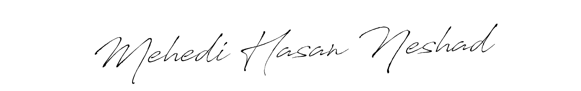 Create a beautiful signature design for name Mehedi Hasan Neshad. With this signature (Antro_Vectra) fonts, you can make a handwritten signature for free. Mehedi Hasan Neshad signature style 6 images and pictures png