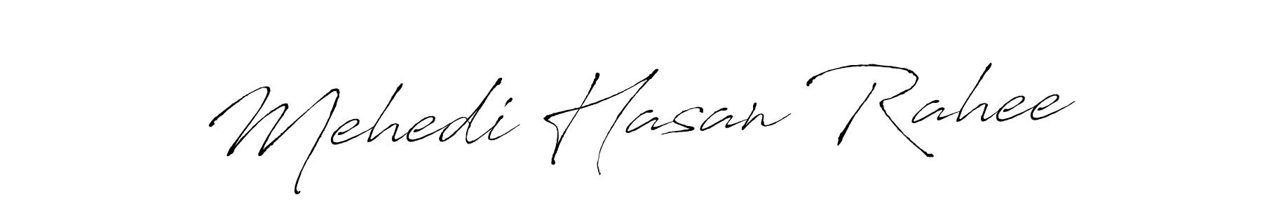 Antro_Vectra is a professional signature style that is perfect for those who want to add a touch of class to their signature. It is also a great choice for those who want to make their signature more unique. Get Mehedi Hasan Rahee name to fancy signature for free. Mehedi Hasan Rahee signature style 6 images and pictures png