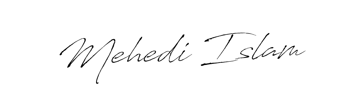 Make a beautiful signature design for name Mehedi Islam. With this signature (Antro_Vectra) style, you can create a handwritten signature for free. Mehedi Islam signature style 6 images and pictures png