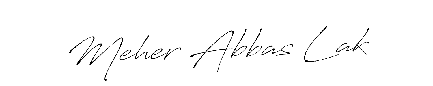 Meher Abbas Lak stylish signature style. Best Handwritten Sign (Antro_Vectra) for my name. Handwritten Signature Collection Ideas for my name Meher Abbas Lak. Meher Abbas Lak signature style 6 images and pictures png