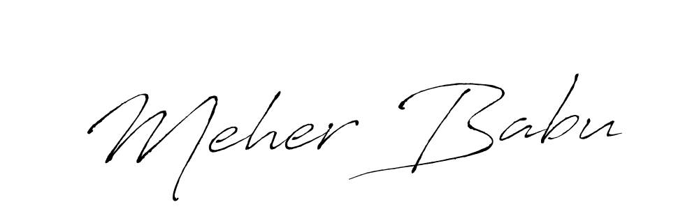 Meher Babu stylish signature style. Best Handwritten Sign (Antro_Vectra) for my name. Handwritten Signature Collection Ideas for my name Meher Babu. Meher Babu signature style 6 images and pictures png