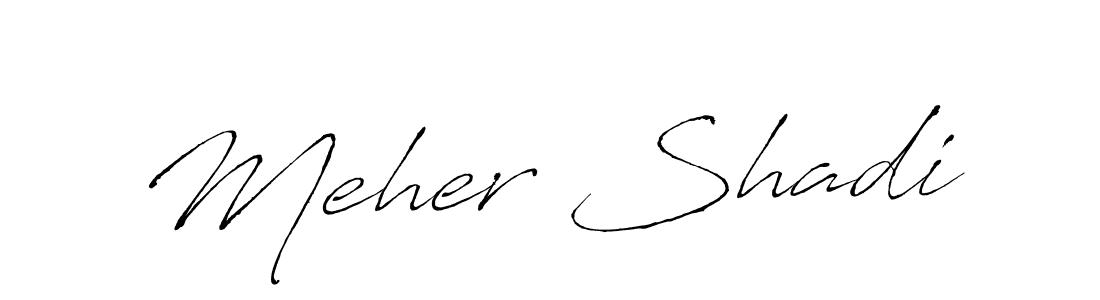 Also we have Meher Shadi name is the best signature style. Create professional handwritten signature collection using Antro_Vectra autograph style. Meher Shadi signature style 6 images and pictures png