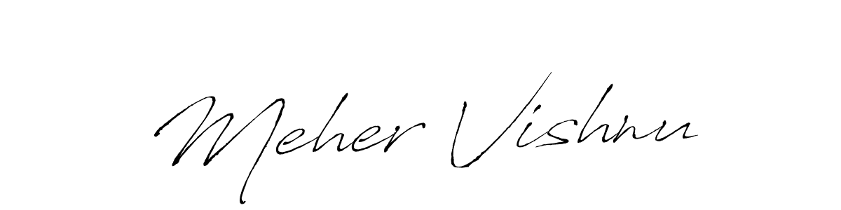 Also You can easily find your signature by using the search form. We will create Meher Vishnu name handwritten signature images for you free of cost using Antro_Vectra sign style. Meher Vishnu signature style 6 images and pictures png