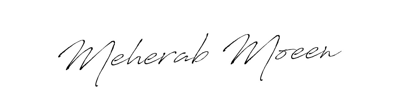 Make a beautiful signature design for name Meherab Moeen. With this signature (Antro_Vectra) style, you can create a handwritten signature for free. Meherab Moeen signature style 6 images and pictures png