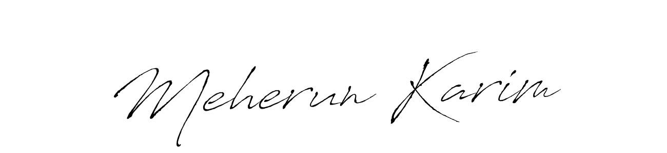 You should practise on your own different ways (Antro_Vectra) to write your name (Meherun Karim) in signature. don't let someone else do it for you. Meherun Karim signature style 6 images and pictures png