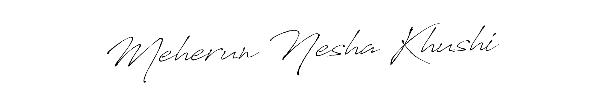 Once you've used our free online signature maker to create your best signature Antro_Vectra style, it's time to enjoy all of the benefits that Meherun Nesha Khushi name signing documents. Meherun Nesha Khushi signature style 6 images and pictures png