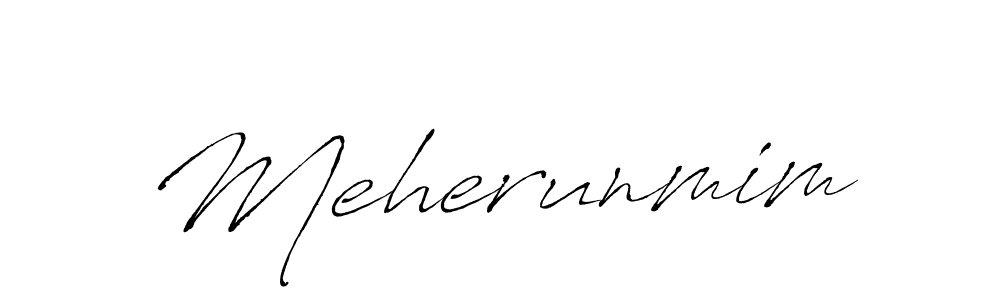 The best way (Antro_Vectra) to make a short signature is to pick only two or three words in your name. The name Meherunmim include a total of six letters. For converting this name. Meherunmim signature style 6 images and pictures png
