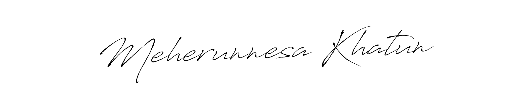 How to make Meherunnesa Khatun name signature. Use Antro_Vectra style for creating short signs online. This is the latest handwritten sign. Meherunnesa Khatun signature style 6 images and pictures png