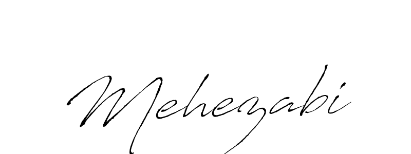 Make a beautiful signature design for name Mehezabi. With this signature (Antro_Vectra) style, you can create a handwritten signature for free. Mehezabi signature style 6 images and pictures png