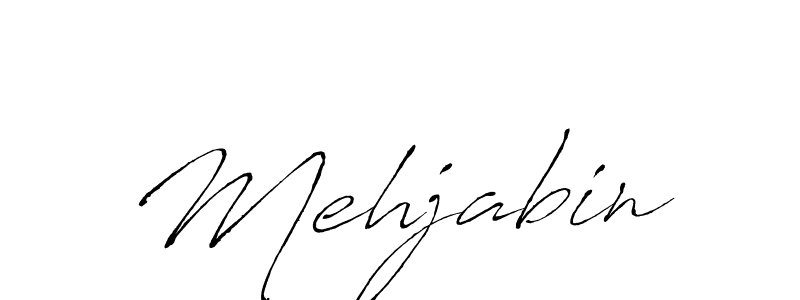 Make a beautiful signature design for name Mehjabin. With this signature (Antro_Vectra) style, you can create a handwritten signature for free. Mehjabin signature style 6 images and pictures png