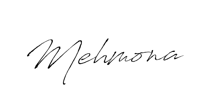 Use a signature maker to create a handwritten signature online. With this signature software, you can design (Antro_Vectra) your own signature for name Mehmona. Mehmona signature style 6 images and pictures png