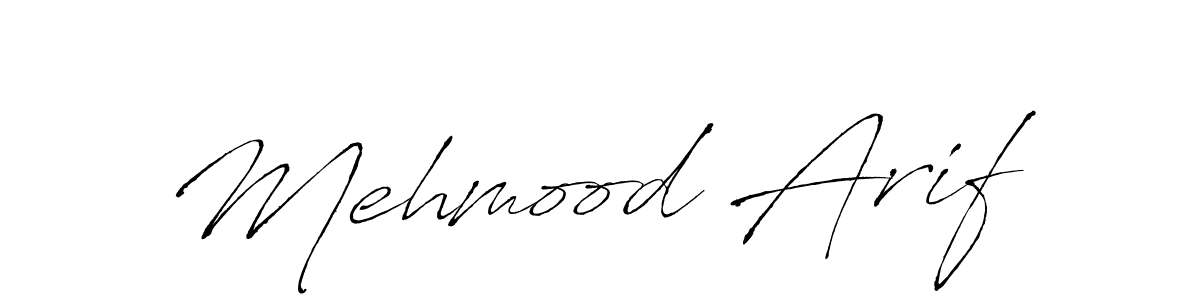 The best way (Antro_Vectra) to make a short signature is to pick only two or three words in your name. The name Mehmood Arif include a total of six letters. For converting this name. Mehmood Arif signature style 6 images and pictures png