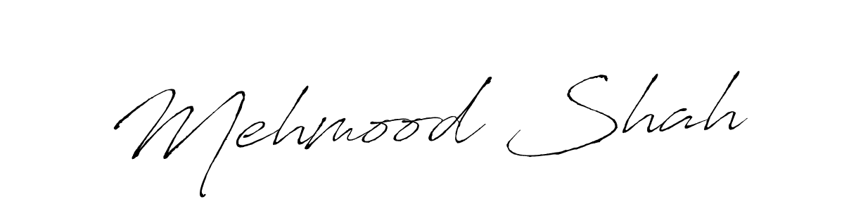 Make a beautiful signature design for name Mehmood Shah. With this signature (Antro_Vectra) style, you can create a handwritten signature for free. Mehmood Shah signature style 6 images and pictures png