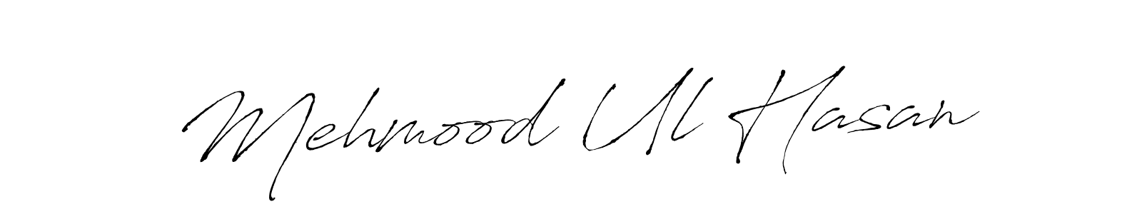 How to make Mehmood Ul Hasan name signature. Use Antro_Vectra style for creating short signs online. This is the latest handwritten sign. Mehmood Ul Hasan signature style 6 images and pictures png