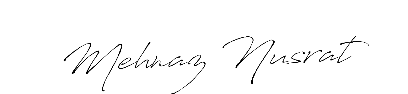 The best way (Antro_Vectra) to make a short signature is to pick only two or three words in your name. The name Mehnaz Nusrat include a total of six letters. For converting this name. Mehnaz Nusrat signature style 6 images and pictures png
