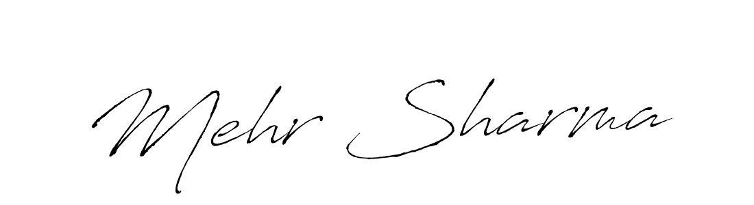 How to make Mehr Sharma signature? Antro_Vectra is a professional autograph style. Create handwritten signature for Mehr Sharma name. Mehr Sharma signature style 6 images and pictures png